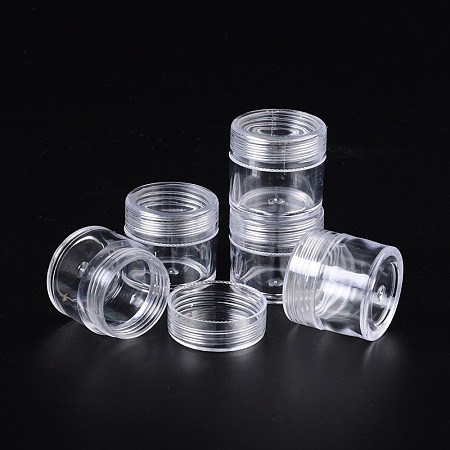 Honeyhandy Plastic Bead Containers, Column, Clear, 43x40mm, Capacity: 35ml