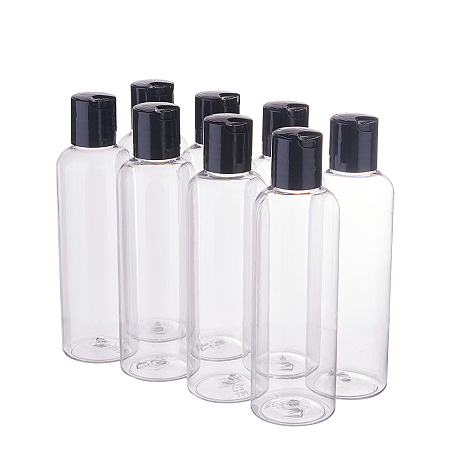 Plastic Bottles, with Clamshell Cap, Clear, 15.5cm; Bottle: 14.2x4.6cm; Capacity: 200ml