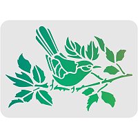 FINGERINSPIRE Bird Tree Branches Stencils Wall Decoration Template 29.7x21cm/11.6x8.3 inch Plastic Bird Drawing Painting Stencils Rectangle Reusable Stencils for Painting on Walls Furniture Crafts