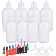 BENECREAT 8 Packs 1.7/3.4oz Multi-Purpose DIY Precision Tip Applicator Bottles Set, Fine Needle Tip Glue Applicator Squeeze Bottles for DIY Quilling, Acrylic Paint Artwork Hobbies, Oil Bottle