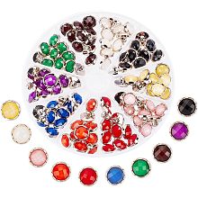 NBEADS 100 Pcs 10 Colors Pearlized Resin Shank Buttons, 12.5mm Half Domed Sewing Buttons Half Ball Buttons Single Hole Buttons for Crafts, Clothes, Coat, Jacket and DIY Project, 3mm Hole