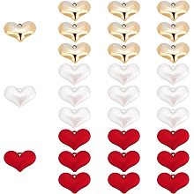 SUPERFINDINGS 30Pcs 3 Styles Puff Love Heart Charm Sweet Heart Acrylic Charm Cute Love Heart Candy Dangle Charms for DIY Crafting Bracelet Jewelry Making