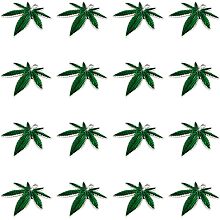 SUPERFINDINGS 16Pcs Alloy Enamel Pendants Green and Antique Silver Maple Leaf Charms Tree Leaves Charms Pendants for Jewelry DIY Craft Making，Hole:1.8 mm