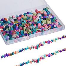 SUNNYCLUE 2 Strands Turquoise Chips Bulk Turquoise Chip Stones Gemstone Chips Bulk Healing Energy Gemstone Bead Lucky Turquoise Irregular Stone Beads for Jewelry Making Garden Vase Plants Home Decor