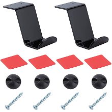 SUPERFINDINGS 2 Sets Acrylic Gamepad Under The Desk Mount Holder 127x63.5mm Hanger Headphone Stand Hanger Gamepad Controller Mount Holder for Universal Gamepad Headphone