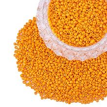 ARRICRAFT 6/0 Glass Seed Beads Round Pony Bead Diameter 4mm About 4500Pcs for Jewelry DIY Craft Orange Opaque Colors