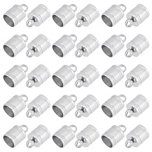 Unicraftale 50Pcs 304 Stainless Steel Cord Ends, Column, Stainless Steel Color, 11x7mm, Hole: 3mm, Inner Diameter: 6mm