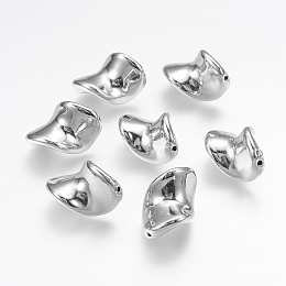 Honeyhandy CCB Plastic Beads, Platinum, 26x18x19mm, Hole: 2mm