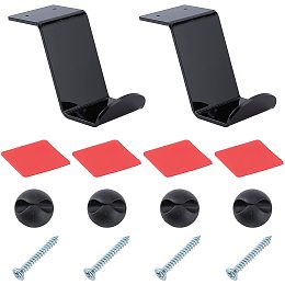 SUPERFINDINGS 2 Sets Acrylic Gamepad Under The Desk Mount Holder 127x63.5mm Hanger Headphone Stand Hanger Gamepad Controller Mount Holder for Universal Gamepad Headphone