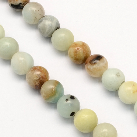 Arricraft Natural Amazonite Round Beads Strands, 8.5mm, Hole: 1.2mm, about 47pcs/strand, 15.5 inches