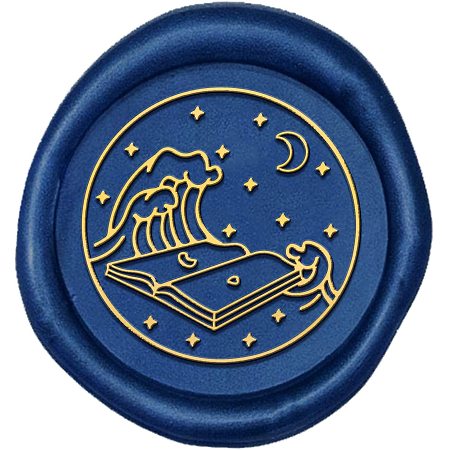 PandaHall Elite Wax Seal Stamp Head Moon Book Sealing Stamp Head for Wedding Invitations Card Envelopes Letter Decoration Christmas Gift Wine Packages