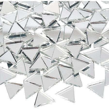 OLYCRAFT 300g 0.5 Inch Triangle Glass Mirror Mosaic Tile Clear Mini Glass  Craft Mirror Decorative Mosaic Tiles for DIY Crafts Home Decoration Jewelry  Making 