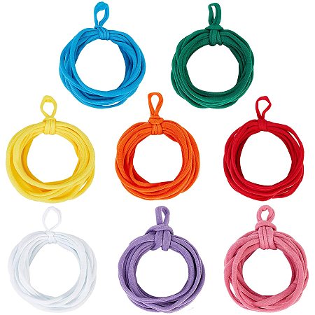 NBEADS 96 Pcs 8 Colors Potholder Loops, Elastic Weaving Loom Loops Multiple Colors Craft Loops Refil for DIY Crafts Supplies