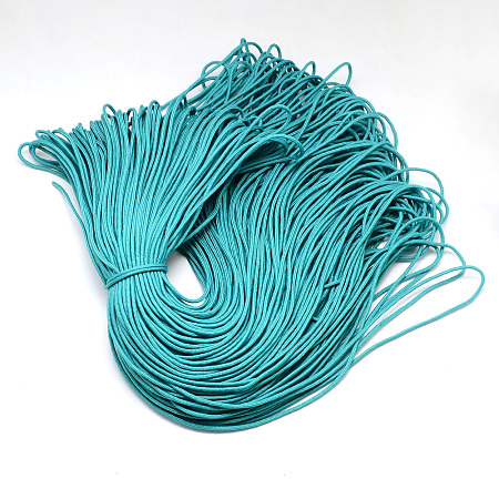 Honeyhandy Polyester & Spandex Cord Ropes, 16-Ply, Dark Cyan, 2mm, about 109.36 yards(100m)/bundle