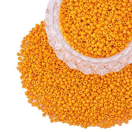 ARRICRAFT 6/0 Glass Seed Beads Round Pony Bead Diameter 4mm About 4500Pcs for Jewelry DIY Craft Orange Opaque Colors
