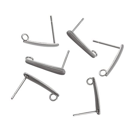 Arricraft 20pcs 304 Stainless Steel Ear stud Components 15x3x1mm