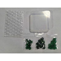 AHANDMAKER 70 Pcs Cubic Zirconia Stones, Green Loose Gems Flat Diamonds Gemstones Gem Diamond for Table Display, Home Decoration (5~12mm)