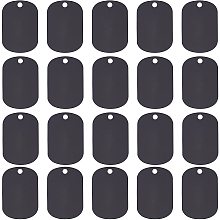 BENECREAT 30 Pack 1.5x1" Shield Shape Stamping Blanks Black Aluminum Blank Pendants with Storage Box for Necklace Bracelet Dog Tags Making, 0.5mm in Thickness