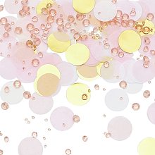 CHGCRAFT 2000Pcs Crystal Diamond& Circle Dots Paper Confetti Glitter Gold Confetti for Wedding Bachelorette Bride Show Birthday Party Table Decorations