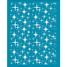 OLYCRAFT 4x5 Inch Clay Stencils Star Pattern Silk Screen for Polymer Clay Small Star Silk Screen Stencils Mesh Transfer Stencils Star Theme Mesh Stencil for Polymer Clay Jewelry Making