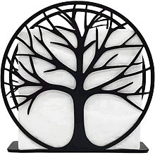 GORGECRAFT Iron Napkin Holder Tree Design Metal Serviette Holder Black Tabletop Paper Napkin Holder for Home Kitchen Restaurant Picnic Party