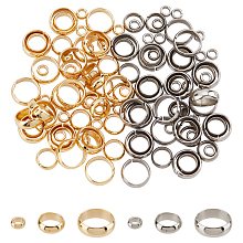 DICOSMETIC 120pcs 3 Sizes Golden and Stainless Steel Color Quick Link Connectors Circle Linking Rings Closed but Unsoldered Round Rings for Jewelry Making DIY Crafts Findings