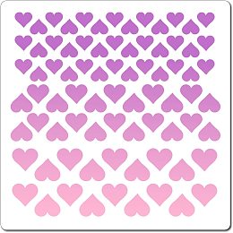 GORGECRAFT Heart Stencil Templates 30x30cm Large Reusable Plastic Square Stencil Sign for Painting on Wood Wall Scrapbook Card Floor Drawing DIY Furniture Decor Crafts