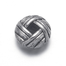 Honeyhandy Tibetan Style Alloy Beads, Lead Free & Cadmium Free, Rondelle, Antique Silver, about 6mm wide, 3.2mm thick, hole: 2mm