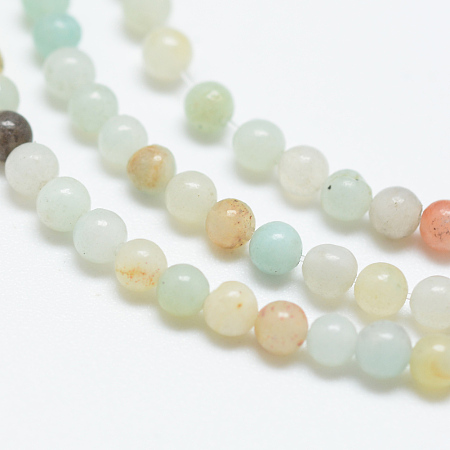 Arricraft Natural Amazonite Bead Strands, Round, 2mm, Hole: 0.5mm, about 204pcs/strand, 15.3 inches