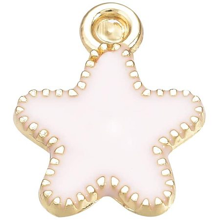 Arricraft About 100 Pieces Gold Plated Star Alloy Enamel Pendant Charms for Necklaces Bracelets Jewelry Making