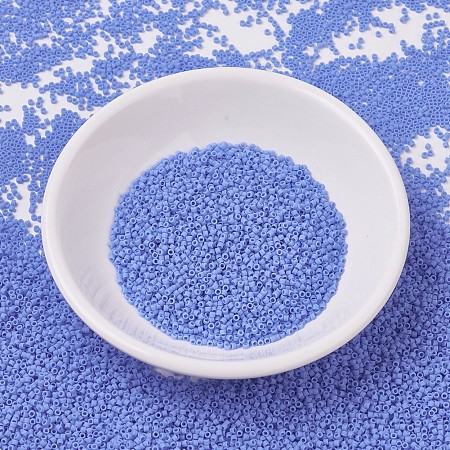 MIYUKI® Delica Beads, Cylinder, Japanese Seed Beads, 11/0, (DB0760) Matte Opaque Periwinkle, 1.3x1.6mm, Hole: 0.8mm; about 2000pcs/10g
