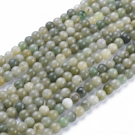 Arricraft Natural Myanmar Jade/Burmese Jade Beads Strands, Round, 8.5mm, Hole: 1mm, about 45pcs/strand, 14.96 inches(38cm)