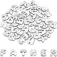 PandaHall Elite 48pcs Slider Beads, 6 Styles Letter Capital Alphabet Charm Alloy Slider Charms Letter Sliders Crystal Rhinestone Beads for Father’s Day Watch Band Bracelet Jewelry Making