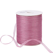 Organza Ribbon, Galloon, Flamingo, 1/4 inch(6mm); 500yards/Roll(457.2m/Roll)