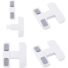 GLOBLELAND 4 Pack Home Refrigerator Fridge Freezer Door Lock Latch Catch Toddler Kids Child Fridge Locks Baby Safety Child Lock, 2.7x2.5Inch