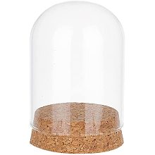 PandaHall Elite Glass Display Dome Cloche, Glass Bell Jar with Cork Base Glass Bottles Dome Decorative Jars Display Case for Flower Storage Home Christmas Party Favor Decoration, 2.3x3.5inch