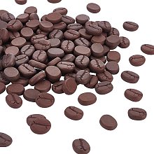 NBEADS 120 Pcs Opaque Resin Fake Coffee Beans, Artificial Coffee Beans Imitation Food Resin Cabochons for DIY Crafts Home Kitchen Shop Market Food Show Model