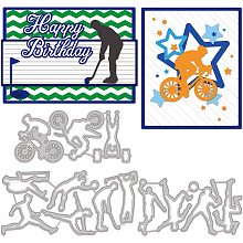 GLOBLELAND Sports Theme Metal Cutting Dies Die Cuts Sports Carbon Steel Stencil Template for DIY Scrapbooking Festival Birthday Wedding Cards Making Album Envelope Decoration