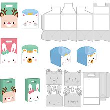 BENECREAT 2pcs 3D Animal Gift Box Cut Dies, Candy Gift Box Cutting Dies Cut Stencils for Baby Shower Birthday Wedding Party Decorations, 0.8mm Thick