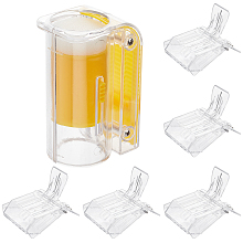 Gorgecraft Plastic Queen Bee Catcher Cage, Queen Bee Marker Marking Bottle and Bee Queen Clips, Beekeeping Tools, Mixed Color, 90x54x41.5mm, Hole: 35mm, 1pc