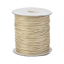 ARRICRAFT Environmental Korean Waxed Polyester Cord, Burlywood, 2mm; About 100yards/roll(91.44m/roll).