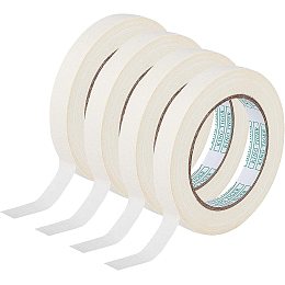 FINGERINSPIRE 4 Roll White Artist Tape 656 Feet Long in Total 0.6mm Wide Masking Artists Tape General Purpose Beige Painter's Tape for Painting, Labeling, Packing, Craft