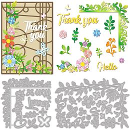 22pcs Leaf Corners Butterfly Cutting Dies Butterfly Flower Metal Cutting Dies Thank You Carbon Steel Cut Stencils Template for Card Making Invitation Card Scrapbooking Album