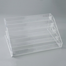 NBEADS 5 Layer Transparent Acrylic Makeup Cosmetic Storages, Makeup Displays Holder, for Desktop Eyeshadow Powder Storage, Clear, Finished Product: 13.4x21.3x30.8cm