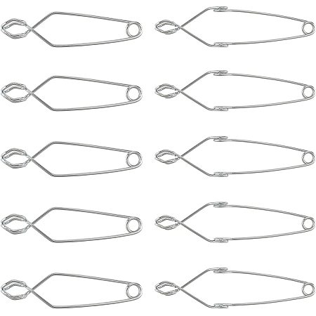 Olycraft Stainless Steel Test Tube Clip, Stainless Steel Color, 10pcs/set