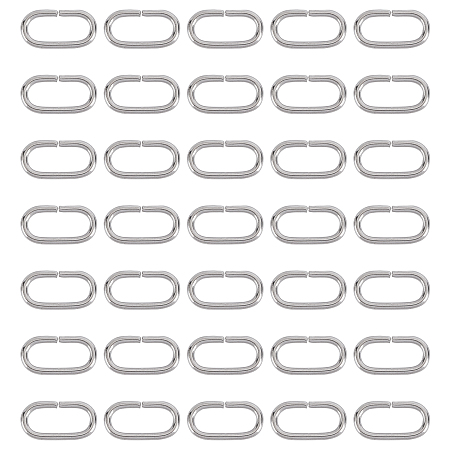 Unicraftale 304 Stainless Steel Linking Rings, Oval, Stainless Steel Color, 10x5x1mm, Inner Diameter: 8x3mm