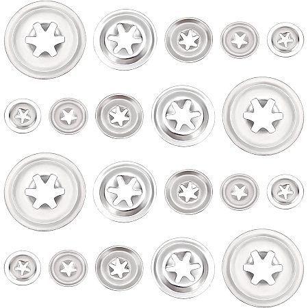 PandaHall Elite 50pcs 304 Stainless Steel Flat Washers Safety Joints Washers Teddy Bear Soft Making Limbs and Head Joints Washers Body Joints Washers for Teddy Bear Making Crafts 10/11/13/18/23mm