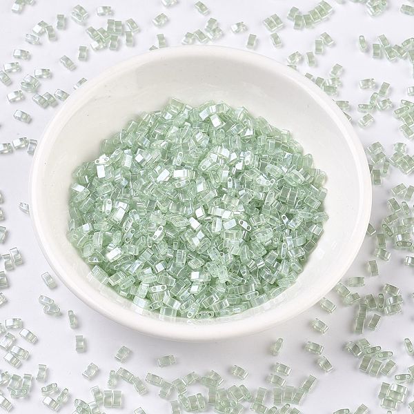 Miyuki Half Tila Beads Japanese Seed Beads Hole Htl Sea Foam Luster X X Mm Hole