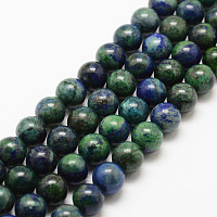 Arricraft Natural Chrysocolla and Lapis Lazuli Beads Strands, Round, Dyed, 6mm, Hole: 1mm, about 62pcs/strand, 15.7 inches