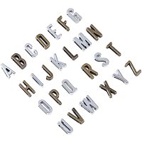 Arricraft 156pcs Alphabet Slide Letter Charm Beads, Tibetan Antique Alphabet A-Z Letters Slide Beads Charms for DIY Craft Flat Bracelet Wristbands Necklace Choker Jewelry Making
